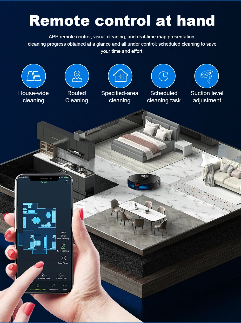 Robot Vacuum Cleaner Liectroux/Lilin X6, LDS Lidar Laser System,6500Pa,Multi-Floor Maps,Y Shape Wet Mop,Multilingual Voice