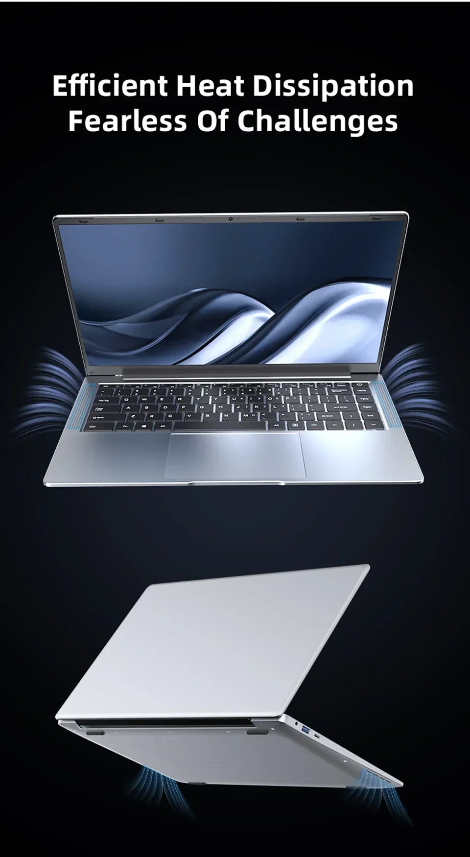 14.1 Inch Premium Ultra Thin Notebook 2026 | Win11 System, Intel 6500Y, DDR4 16GB/32GB RAM, 2TB SSD, Portable Business Laptop PC