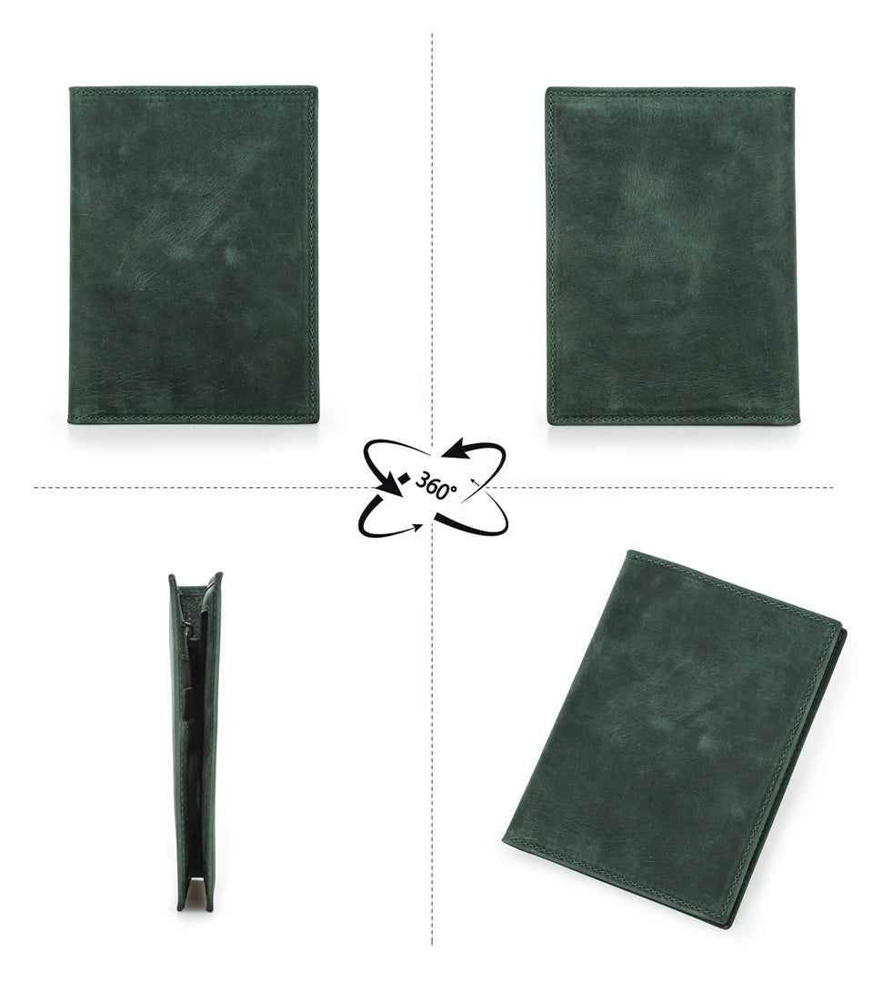 CONTACT'S Genuine Leather Passport Wallet Card Holder Coin Purse AirTag Slot Men Travel Wallet Women‘s Purse Passport Cover Bag