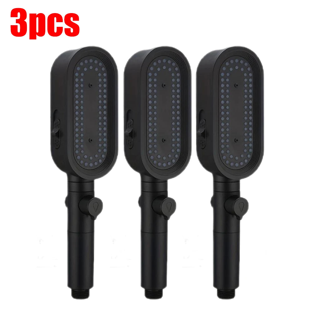3 Modes Powerful Shower Head Anti-clogging and Easy To Clean Anti Anti-limescale Shower Head Handheld Flexible Bath  Shower Head