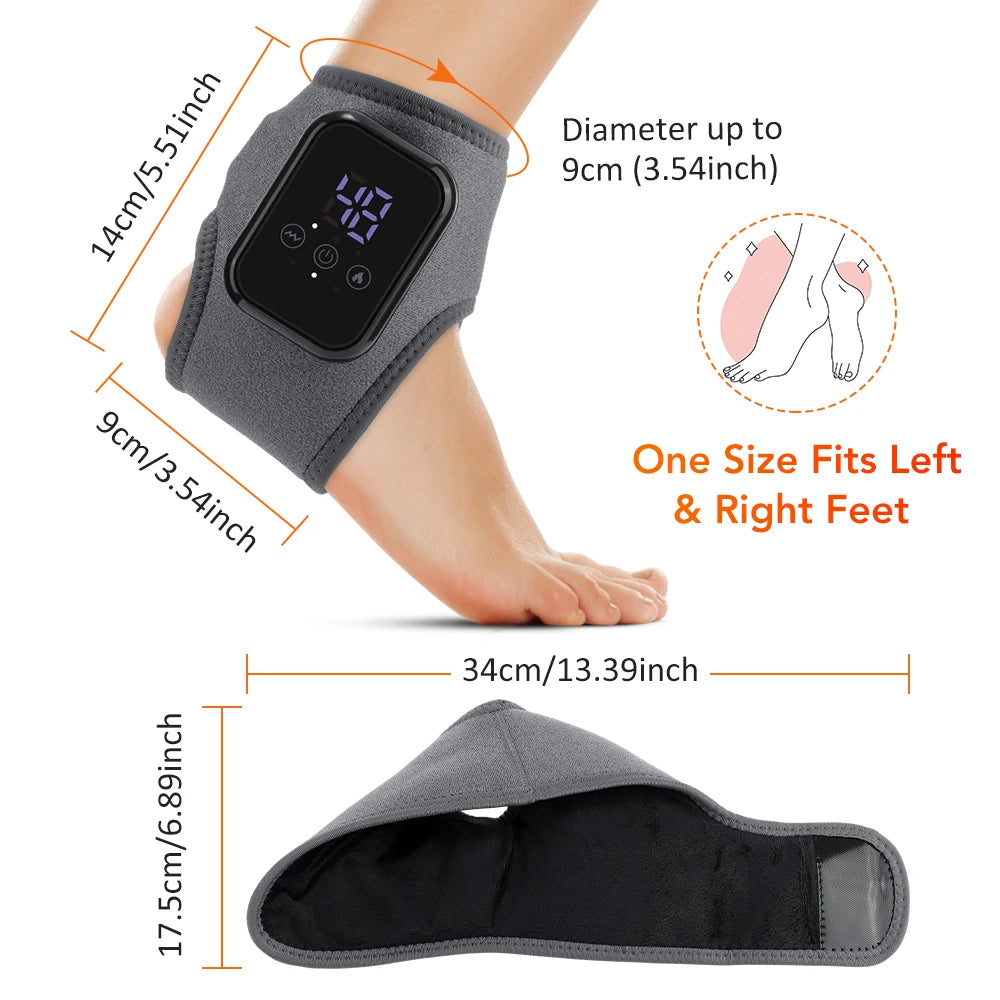 Cordless Heating Ankle Wrist Massager Electric Foot Hand Vibration Massager Warm Ankle Brace Joint Sprain Support Wristband