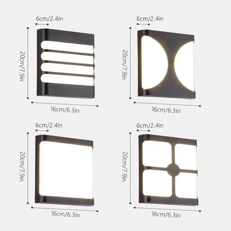 12W/18W LED Outdoor Wall Lamp Plastic/Aluminum Front Door Waterproof IP65 Sconce Garden Patio Terrace Home Wall Lighting Fixture