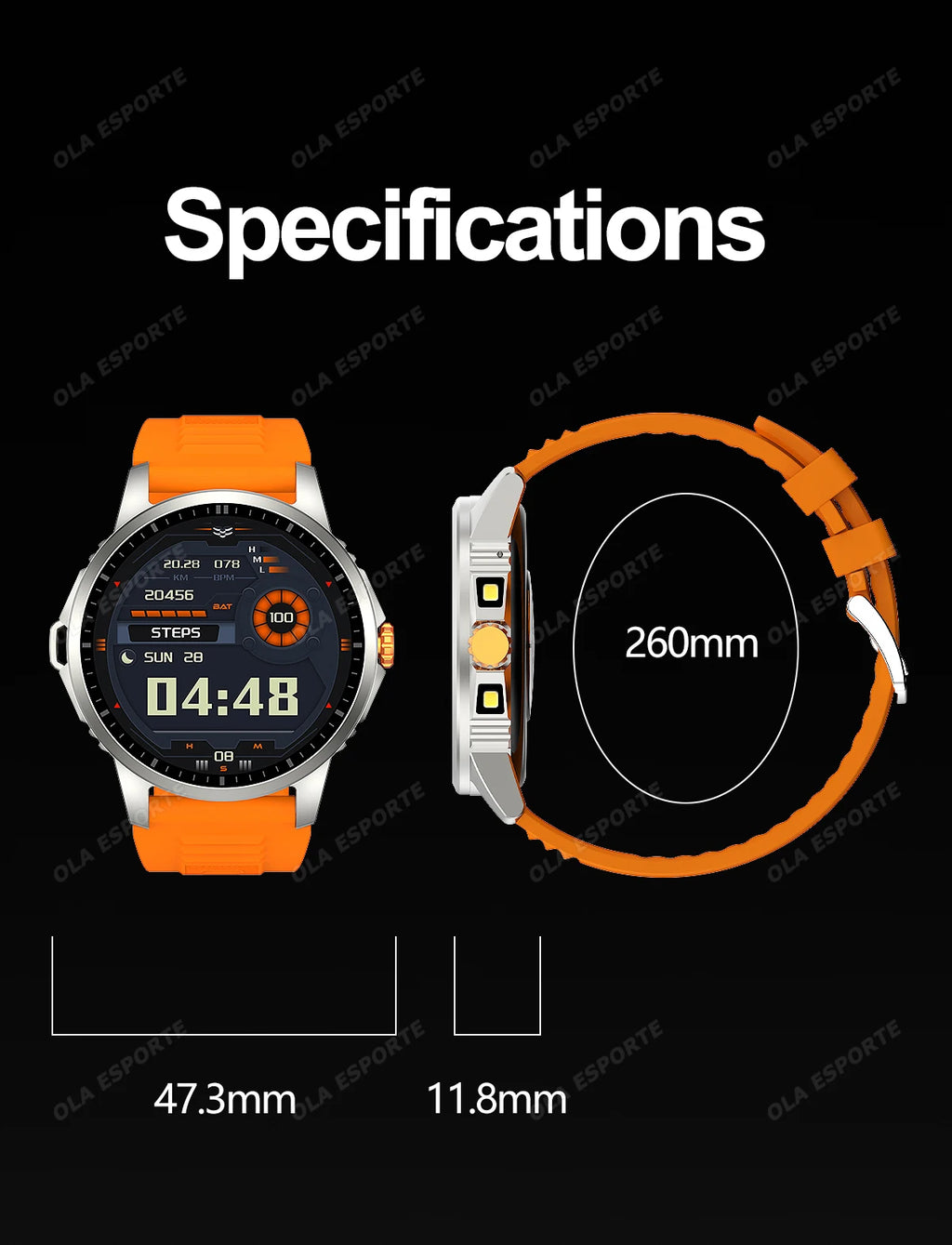 2025 New Men's GPS Sports Smart Watch 1.53'' AMOLED Display LED Flashlight Heart Rate Bluetooth Call 5ATM Waterproof Smartwatch