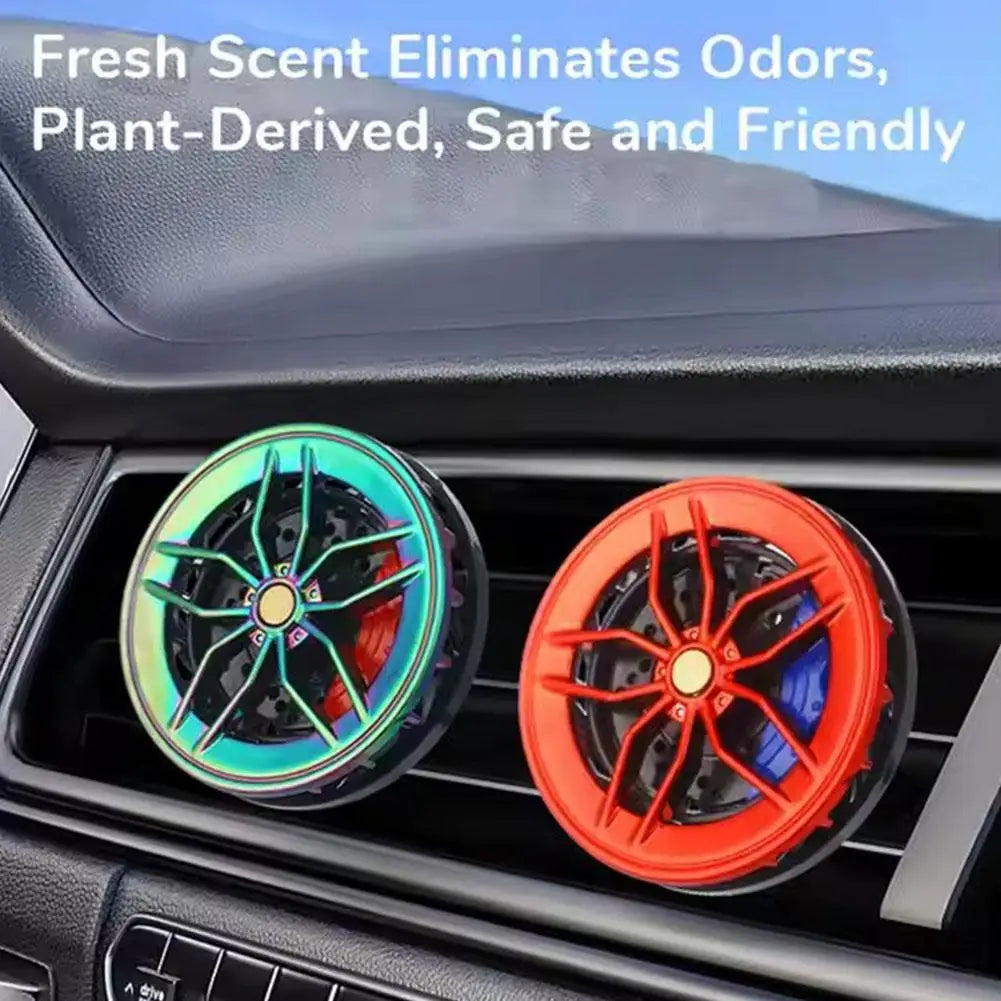 Car Air Freshener Rotatable Clip Auto Wheel Hub & Air Vent Fragrance Tire Fragrance Clips Decorative Car Accessories