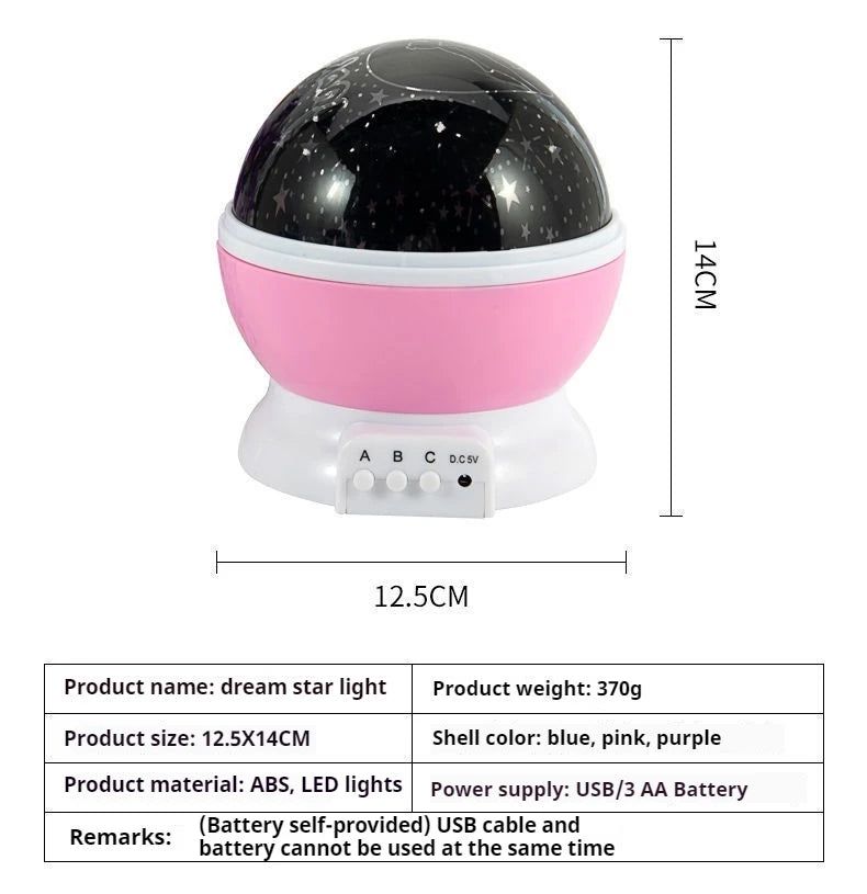 Night Lamp Projector Starry Sky Night Light Projector Baby Lamp Decor Rotating Starry Nursery Moon Galaxy Projector Table Light