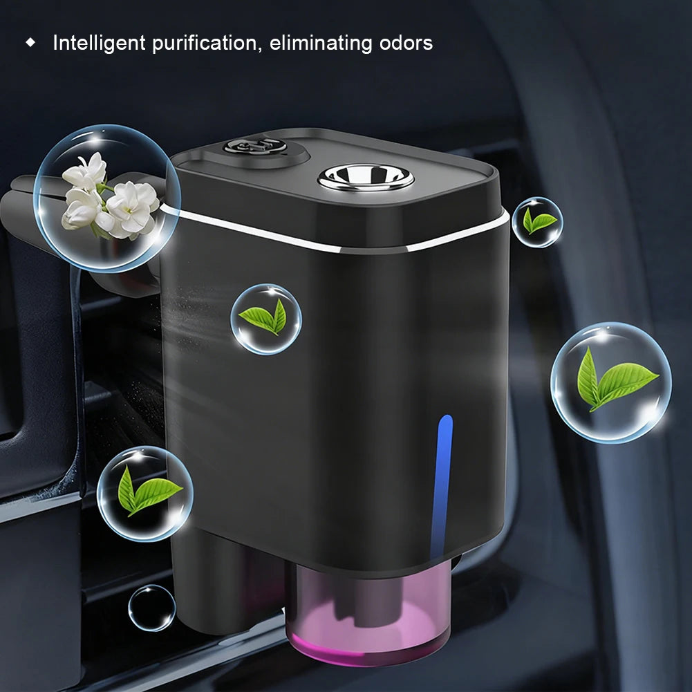 Smart Car Aromatherapy Diffuser Essential Oil Mist Humidifier Air Freshener Vent Clip Fragrance Diffuser for Auto Aromatherapy
