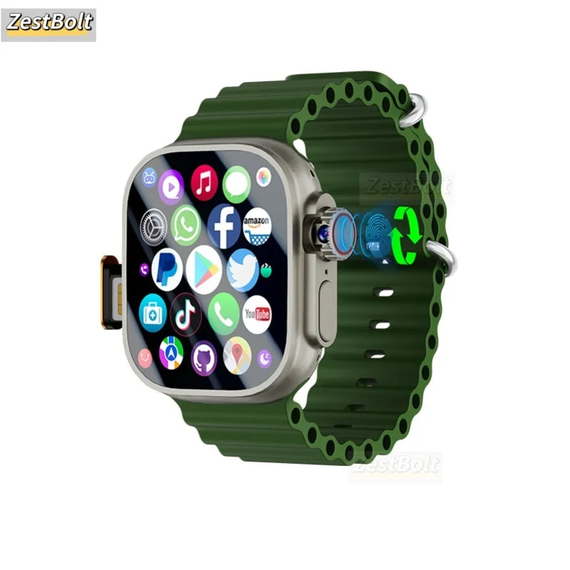 DW100 Pro+ 5G Android Smartwatch Touch ID Smart Watch With Rotary Camera 2.29inch Amoled Screen GPS WIFI NFC Google Play Store