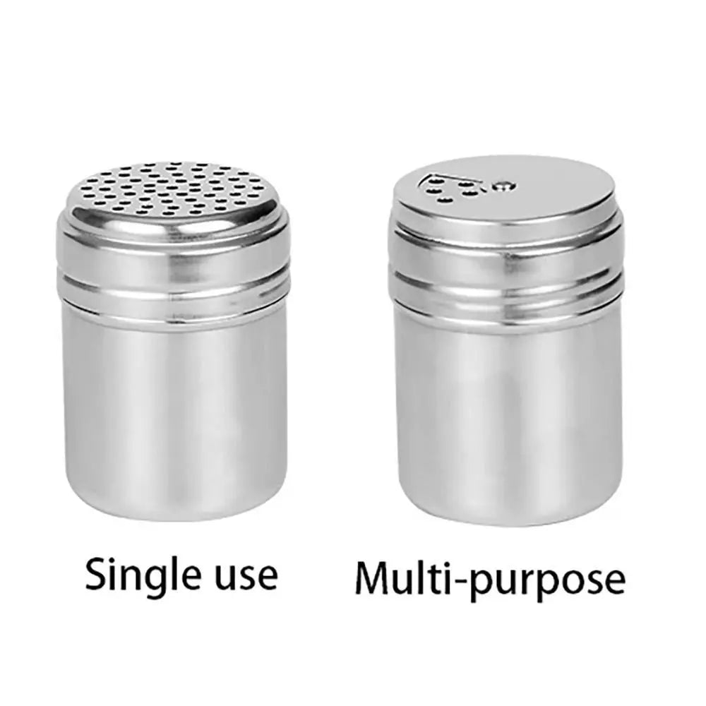 Multi-purpose Stainless Steel Seasoning Jar Salt Sugar Bottle Rotating Cover Spice Pepper Shaker Spice Jar Kitchen Gadgets