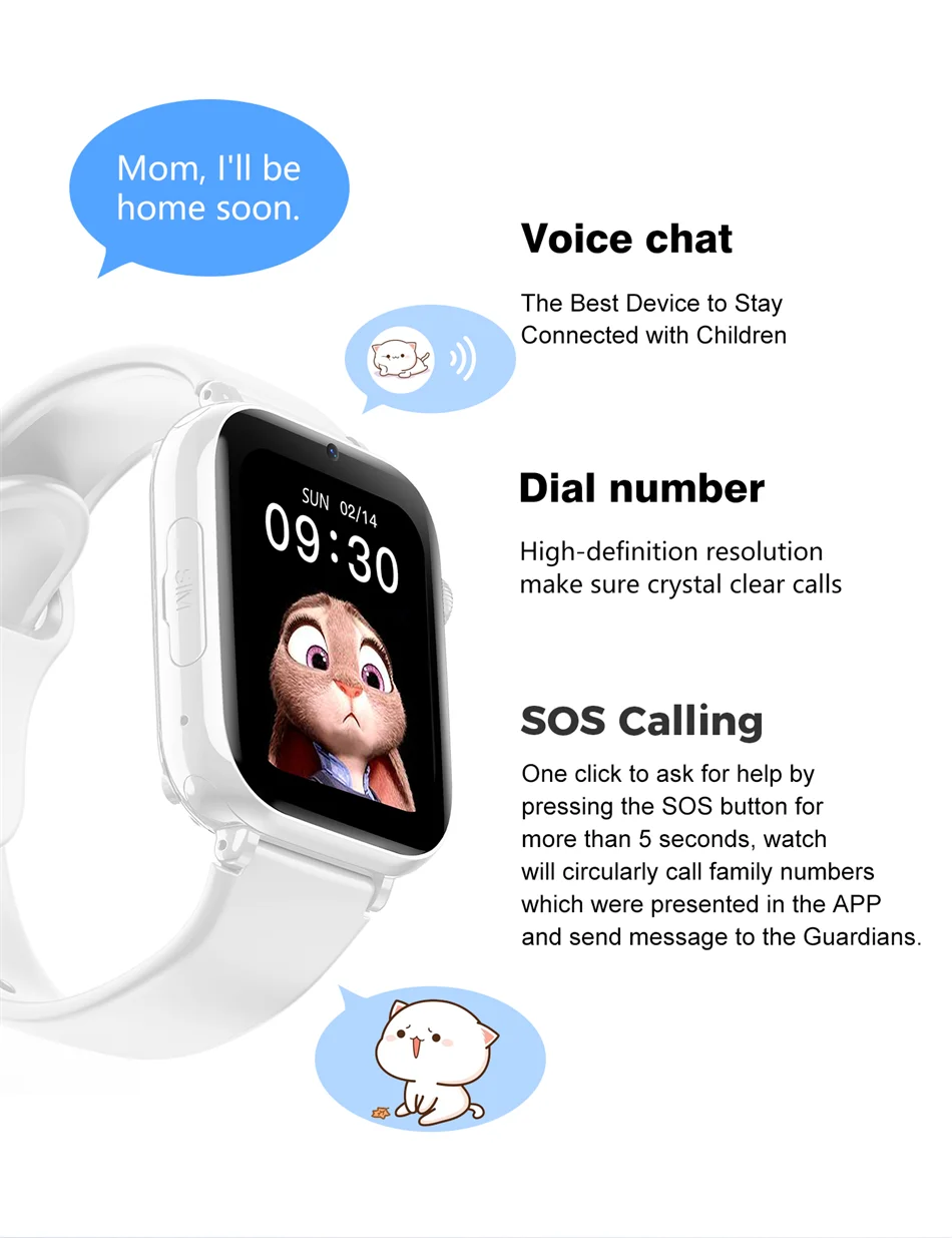 For Xiaomi Kids Smart Watch 5G GPS Location Video Call Sim Card Child Camera Waterproof Upgrade SOS For Boys Girls