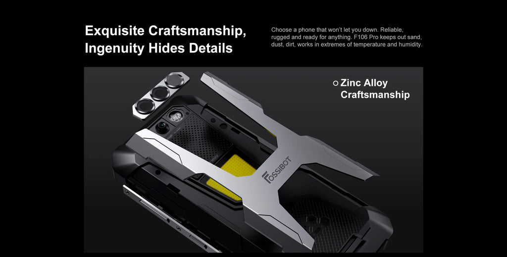 FOSSIBOT F106 PRO MTK G85 4G Android 14 15GB(8+7GB Extended) 256GB ROM Rugged Smartphone 12000mAh Battery 48MP Camera NFC