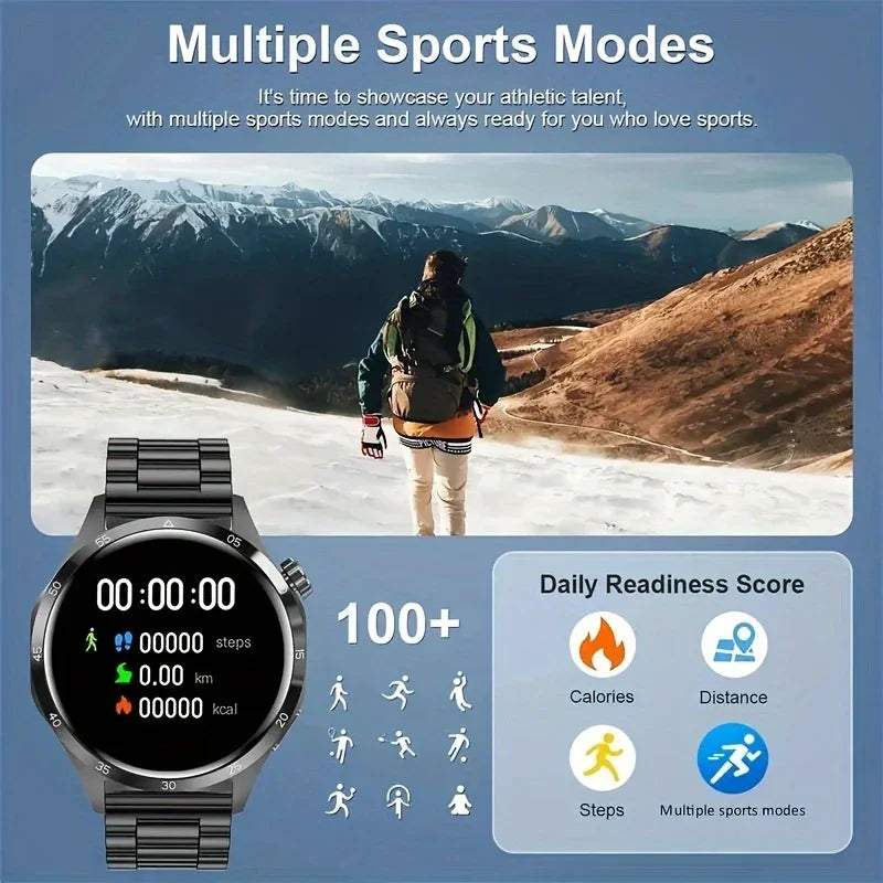 New Bluetooth Call Music Men's Smart Watch GPS Movement records NFC IP68 Waterproof Women Health Monitoring Smart Bracelet Gift