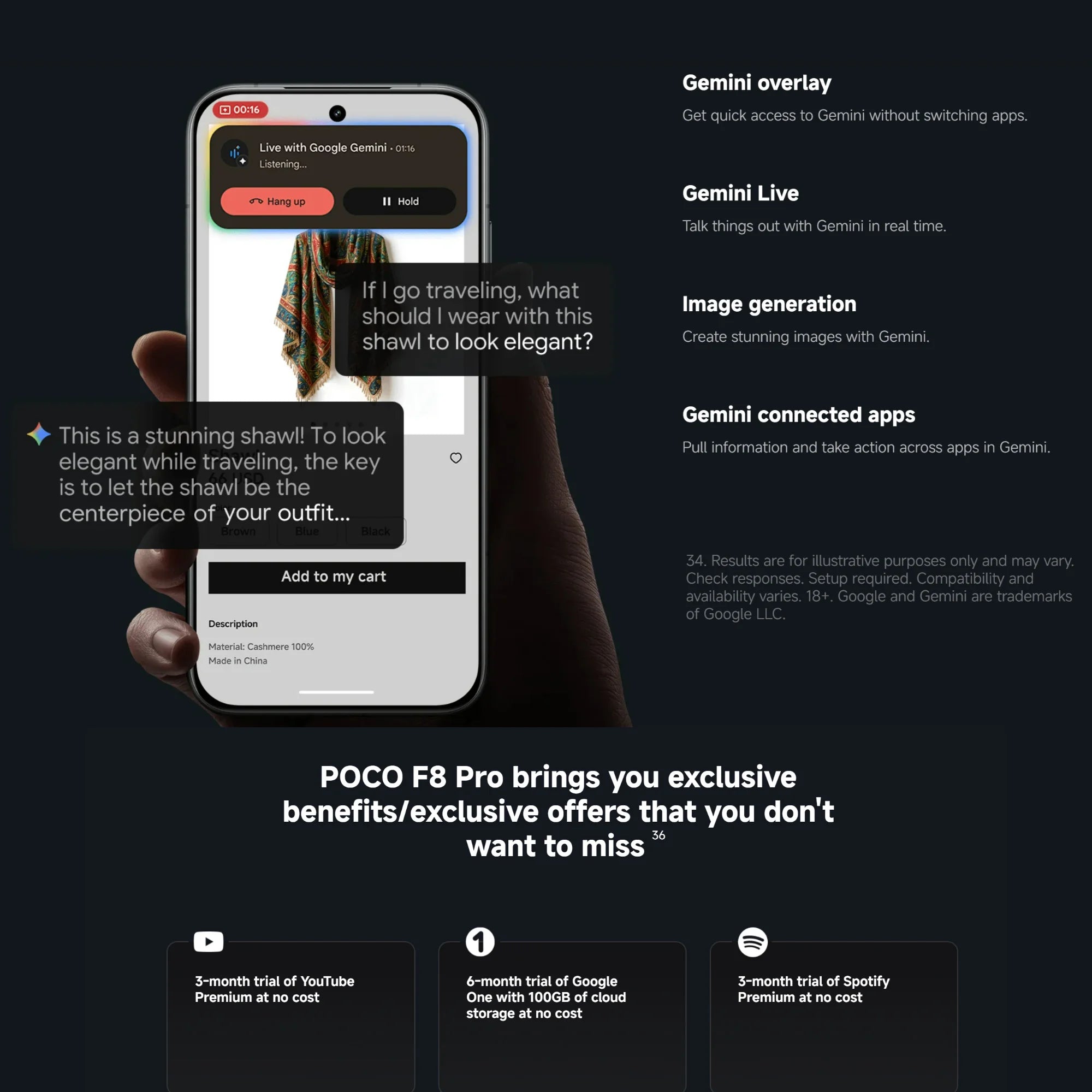 POCO F8 Pro 5G 12+512GB Dual eSIM 6.59" 120Hz Eye-care AMOLED Display 3nm Flagship Snapdragon® 8 Elite 50MP 6210mAh 100W NFC