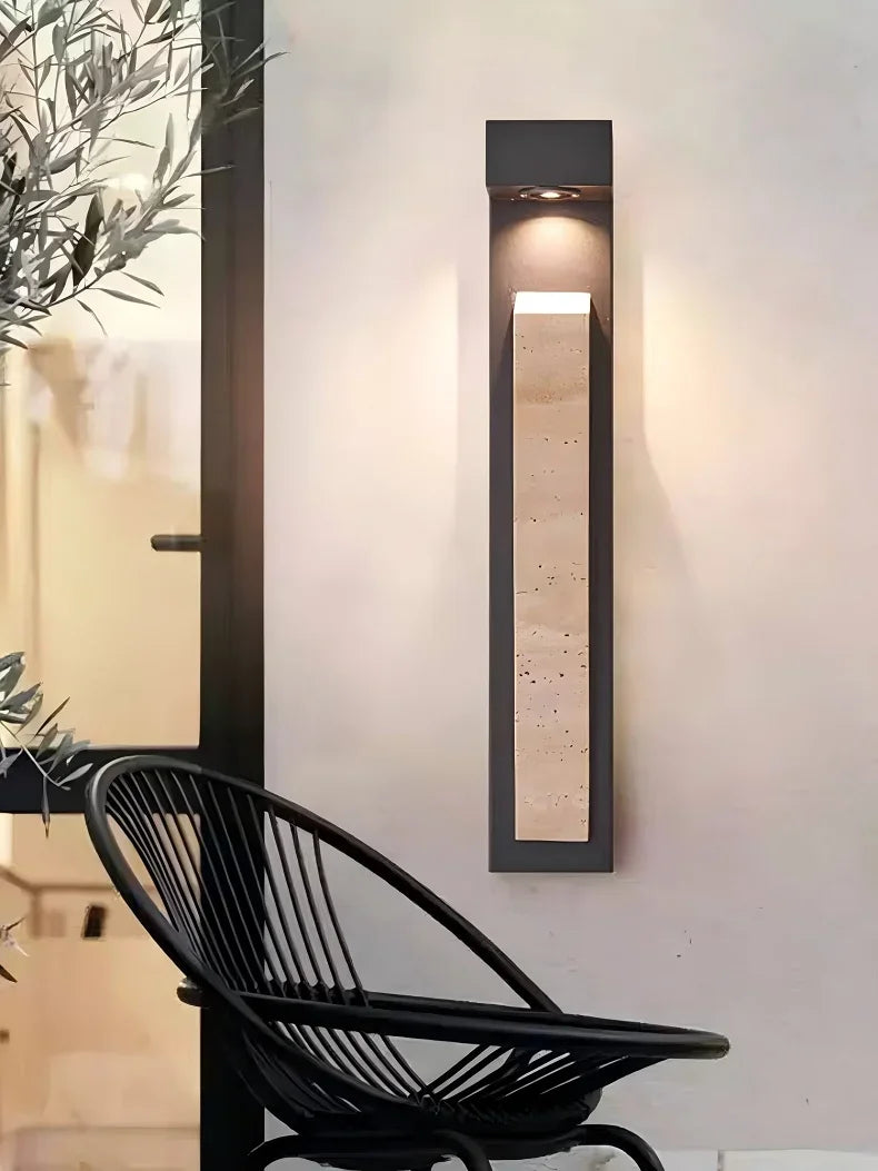 Modern Luxury Yellow Cave Stone Wall Lamp Outdoor Waterproof Wall Lamp Villa Living Room Bedroom Corridor Exterior Wall Lighting
