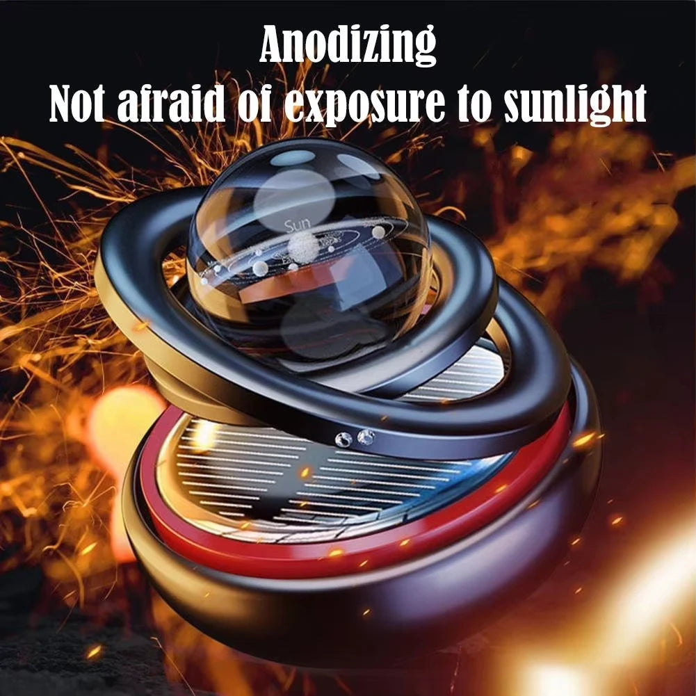 Car Solar Aromatherapy Ornaments Double Suspended Crystal Ball Rotating Aromatherapy Perfume For Home Car  Decor