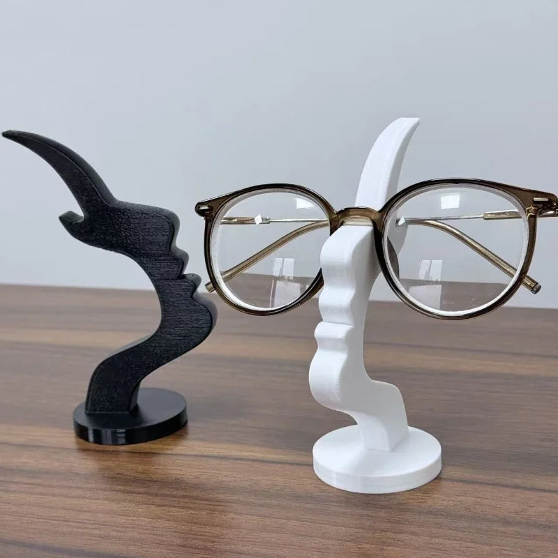 Minimalist Human Profile Eyeglass Holder 3D Printed Side Face Stand for Glasses Fun Practical Desk Line Art Decor Ornament