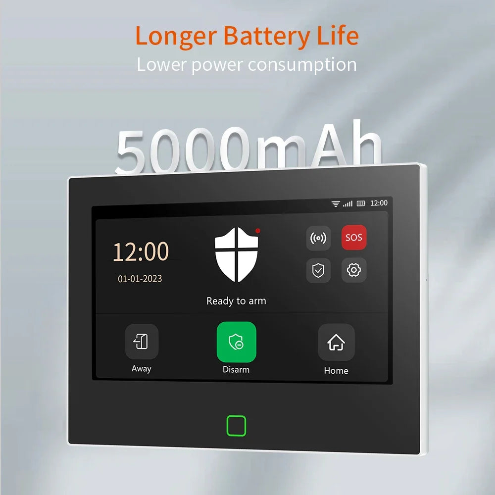 500m Transmission Distance 7 Inch GSM LoRa Staniot Version Security Alarm System Tuya WiFi 4G Smart Home Burglar Alarm Kit Home