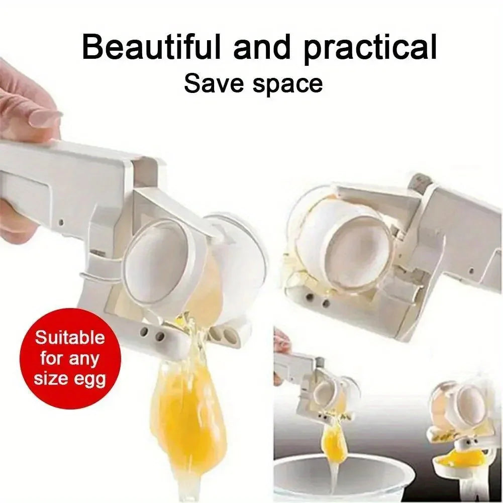 1pc Egg Shell Cracker Separator Creativity Handheld Egg Opener Egg Breaker Kitchen Gadget Tool With Separation Eggs