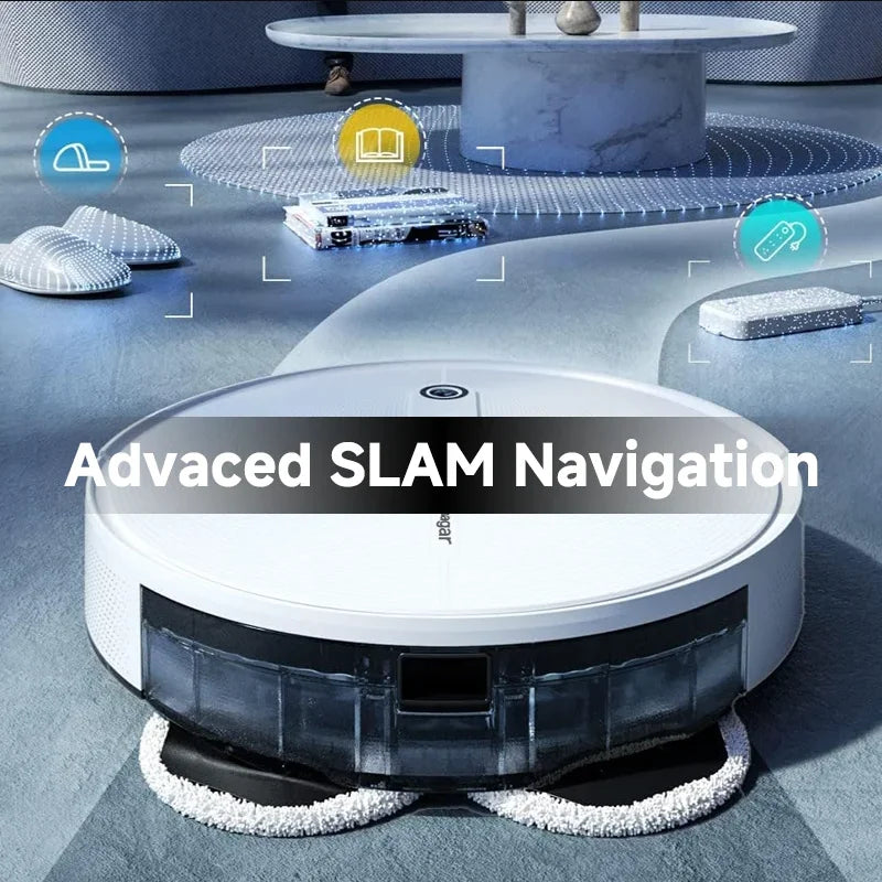 Low Mop Self Smart Home Robot Vacuum Cleaner Mop Self Empty APP Control Sweeper 12000Pa VSLAM 5200mAh Low Noise for Carpet clean