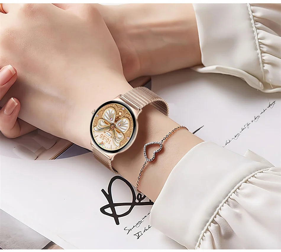 ChiBear Ultra Thin Fashion Smart Watch Women Screen Always Display Time Sports Bracelet Bluetooth Call AMOLED Smartwatch Woman