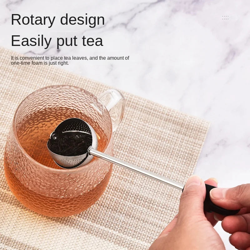 304 stainless steel tea leak creative rotating spherical tea filter tea filter tea set accessories