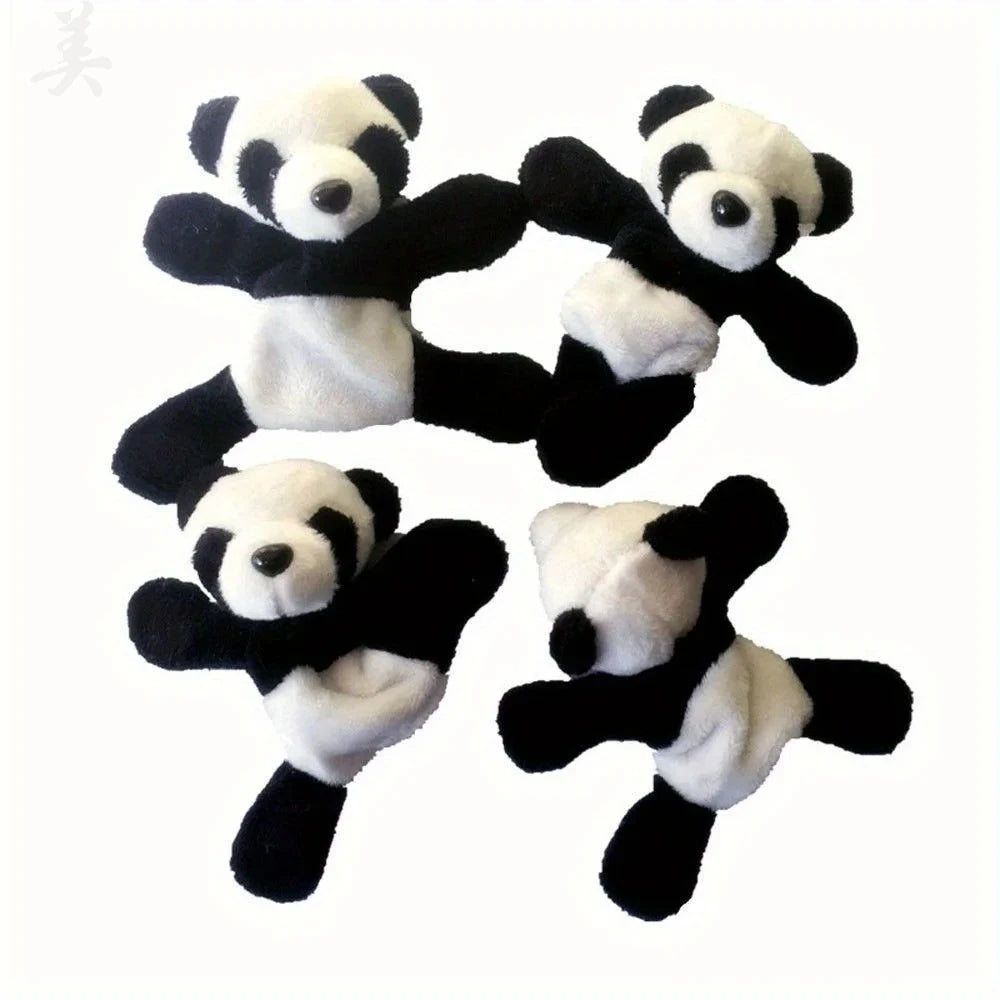 Cute Soft Plush Panda Magnet - Oval Fabric Whiteboard & Fridge Decor, Perfect for Gifting and Organizing