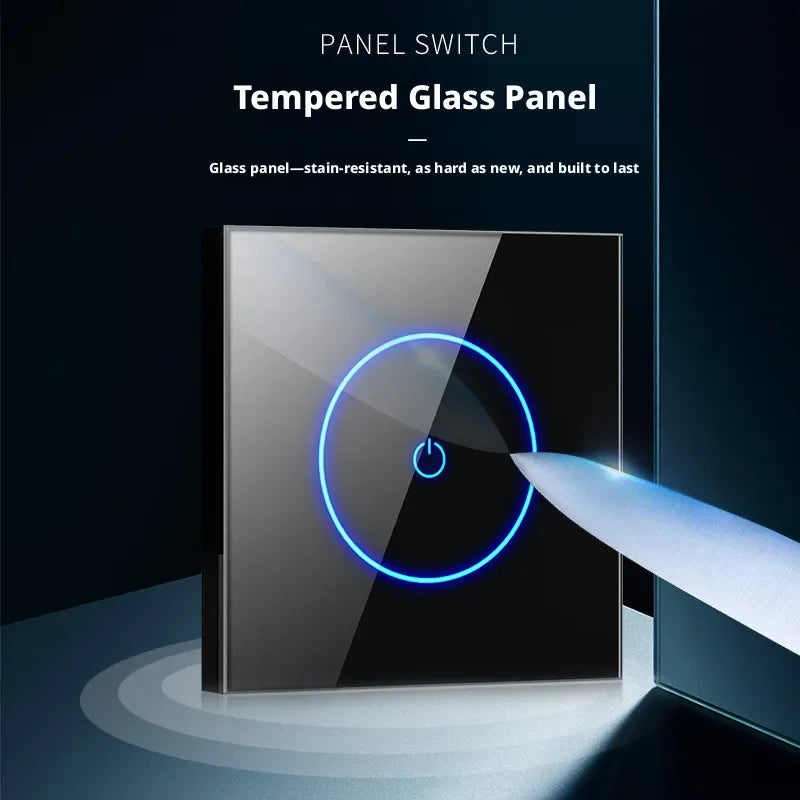 Tuya Smart Life WiFi Smart Touch Switch Tempered Glass Panel WiFi Bluetooth Dual Mode+RF433 Alexa/Google Home Voice Control