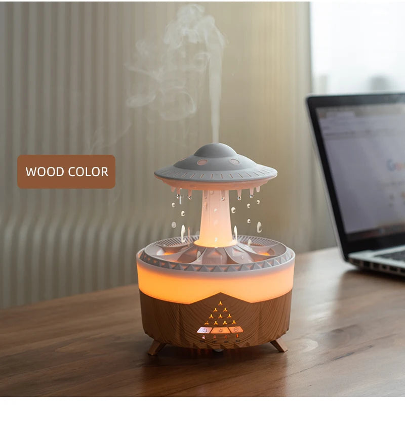 UFO Raindrop Humidifier Water Drop Air Humidifier USB Aromatherapy Essential Oils Aroma Air Diffuser Household Mist Maker Home D