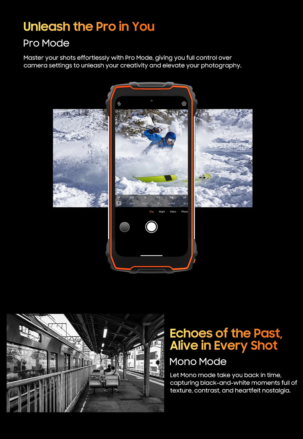 Blackview OSCAL PILOT 1 Rugged Phone 6.67" 90Hz IPS Display 6GB+256GB Android 14 Outdoor Smartphone with LED Flashlight GPS/NPC