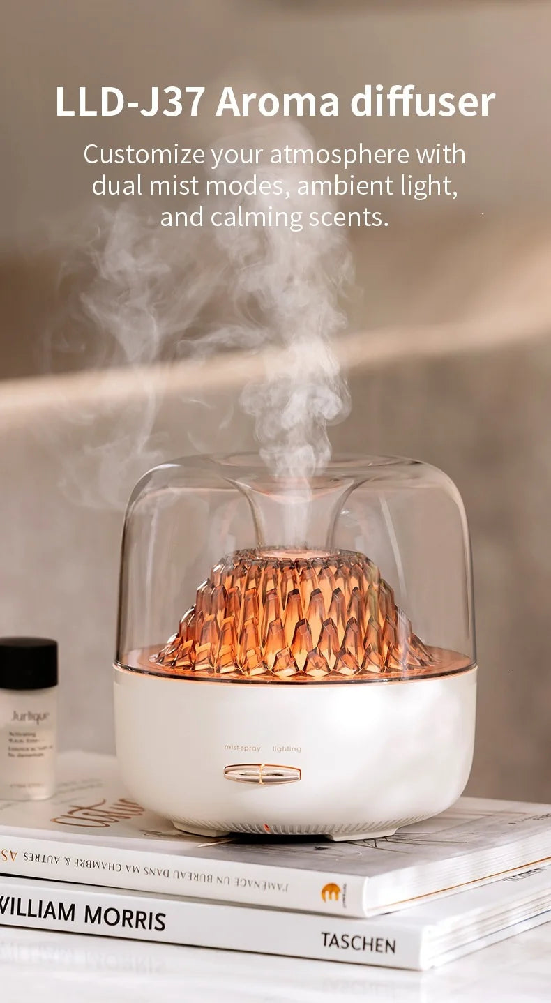 Aroma Diffuser Humidifier, Mist & Scent Dispenser with Adjustable 7-Color Lights, Ambient Lamp for Home Bedroom, Ideal Gift