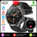 LIGE Men Smart Watch 1400 mAh 1.7 Inch Screen Bluetooth Call Voice Assistant Watch Sport Fitness IP68 Waterproof Smartwatch 2026