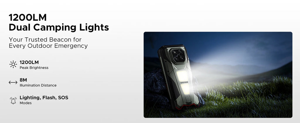 DOOGEE V Max Play 5G Rugged Phone Projector Function Dual Camping Lights 6.78'' Display 20500mAh Battery 16GB 512GB Smartphone