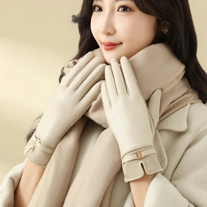 【Thick Warm】Women's Touchscreen Gloves Winter Windproof Riding Driving Gloves