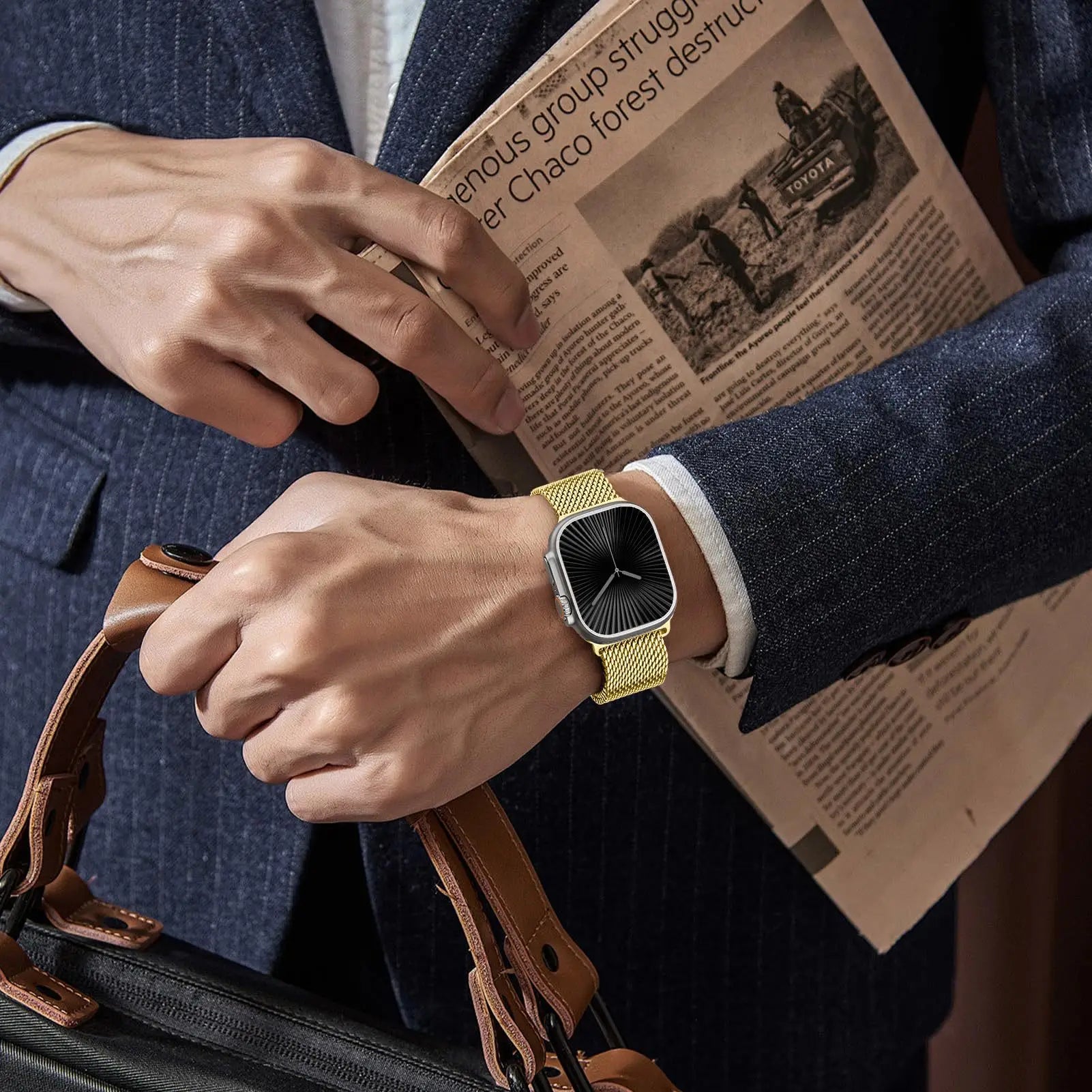 Fashion Steel Mesh Milanese Strap for Apple Watch Ultra 3 2 1 49mm 11 10 46/42mm Wristband IWatch 9 8 7 6 5 4 SE3 45-44-41-40mm