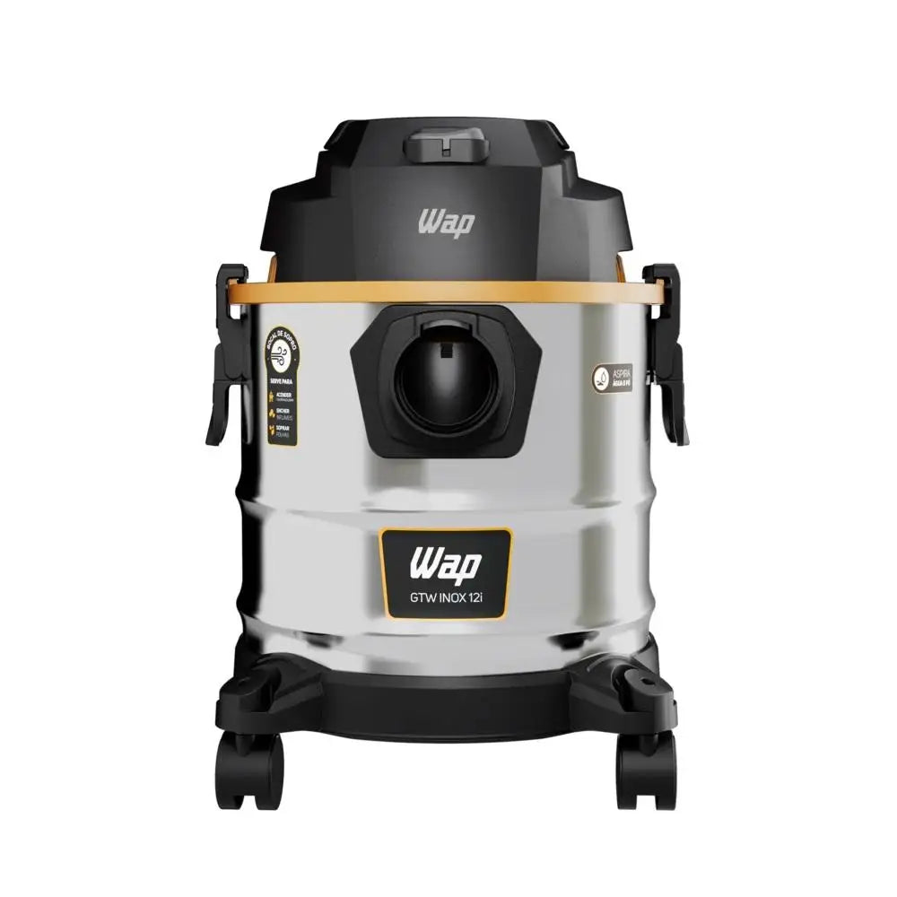 Water and Vacuum Cleaner GTW INOX 12I, 220V, 1600W, Stainless Steel, Black and Yellow, WAP