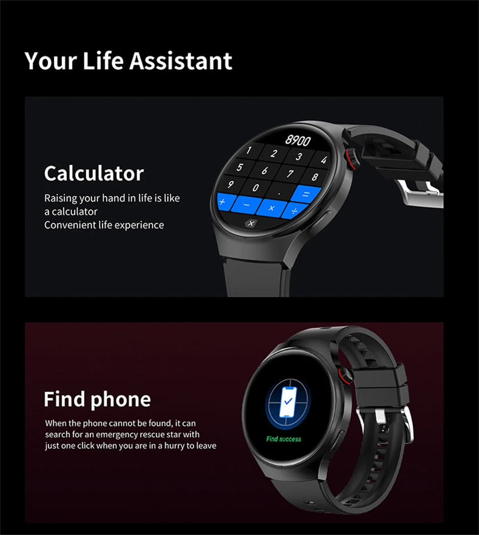 2025 New Bluetooth Call Smart Watch Men For Xiaomi IP68 Waterproof GPS Sports  AMOLED HD Large Screen Heart Rate NFC Watch Gift
