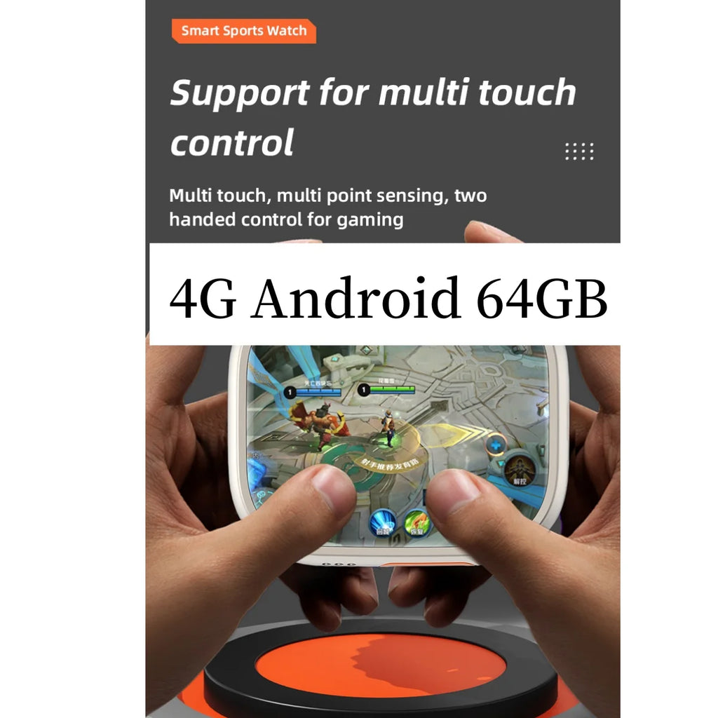 32+256GB 4G Smart Watch Android System With 2.2 inch Amoled Screen 800W Camera WiFi GPS 4g SIM card S10 Ultra Smartwatch For Men
