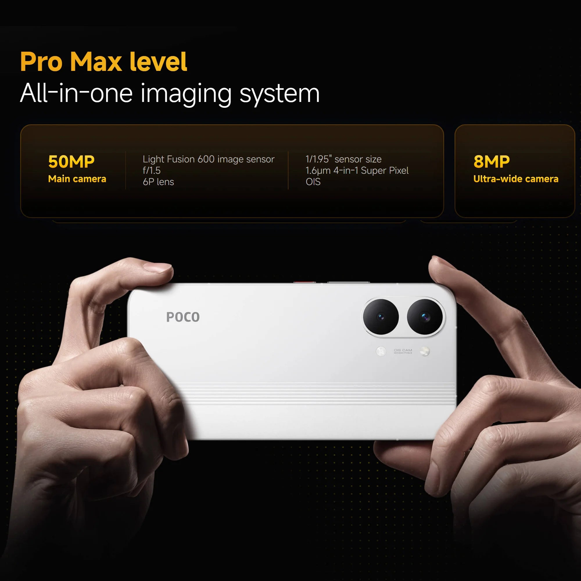 POCO X8 Pro Max 5G 12+512GB Global Version 6.83" 1.5K 120Hz display MediaTek Dimensity 9500s 50MP 8500mAh 100W HyperCharge NFC