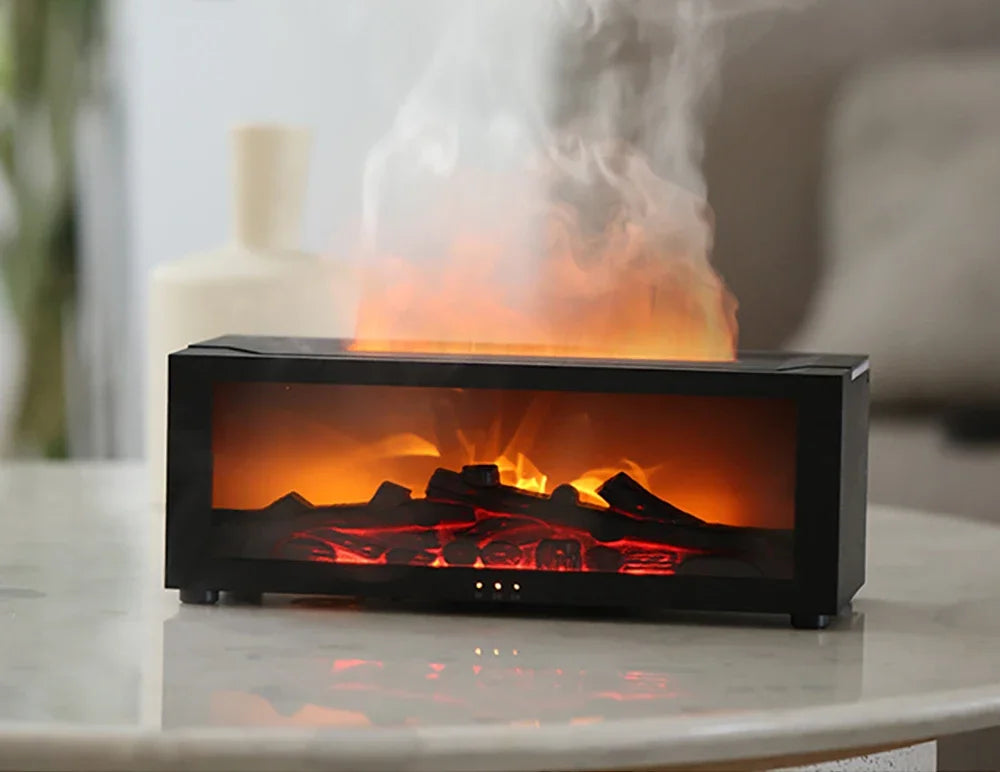 Air Humidifier Essential Oils Humidifiers Home Aroma Humidifier Flame Automatic Fragrance Diffuser With LED Light Remote Control