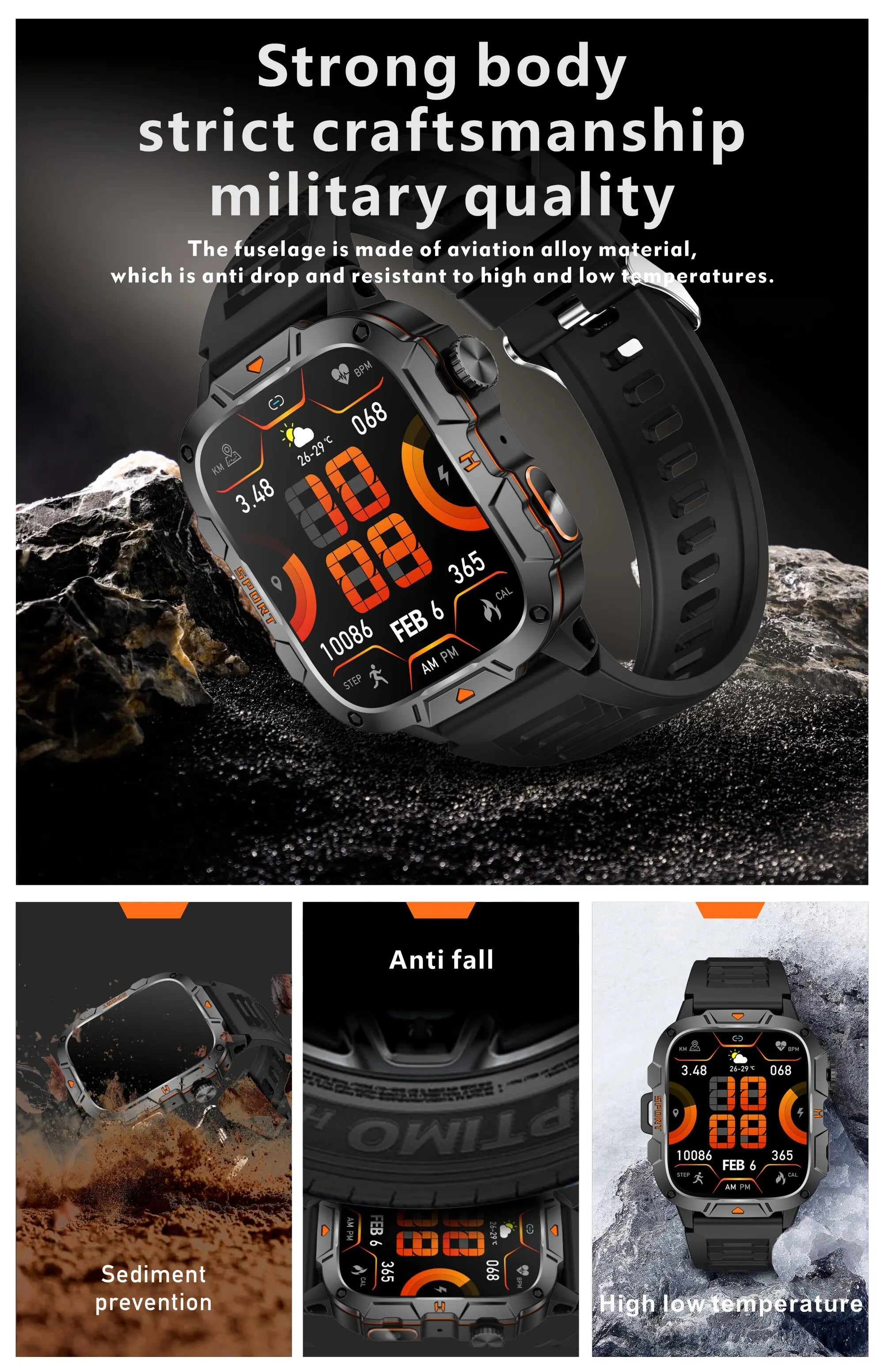2025 For Xiaomi Original Built-in Dual-band GPS Men Smartwatch BT Call Fitness Military 5ATM IP68 Military Sport Smart Bracelet