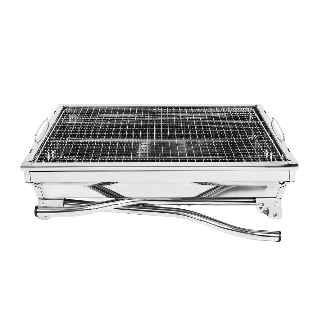 Portable Barbecue Grill Multi-Function Camping Stove with Stand with Storage Basket Charcoal Rack for Outdoor Camping Picnic