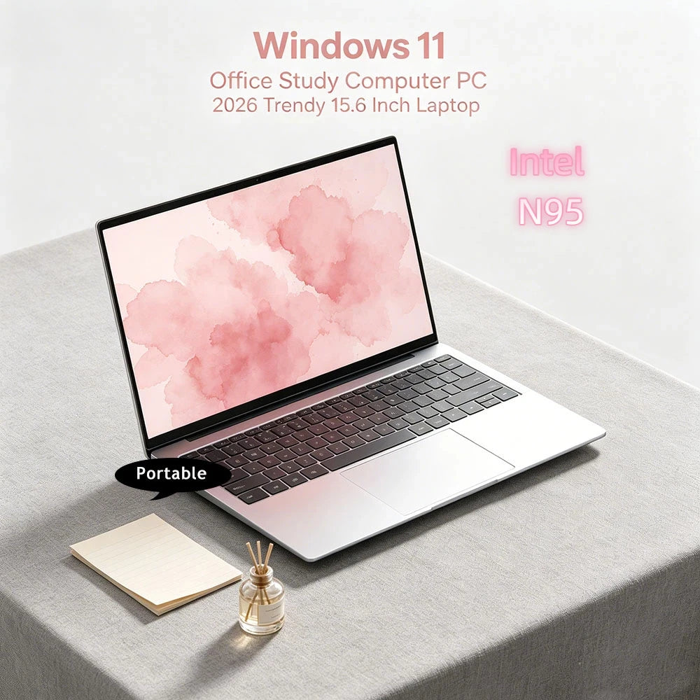 Vivid 15.6 Inch Portable Laptop | Intel N95, Windows 11 , 32GB DDR4 RAM, 2TB SSD, Ultra Thin & Lightweight PC