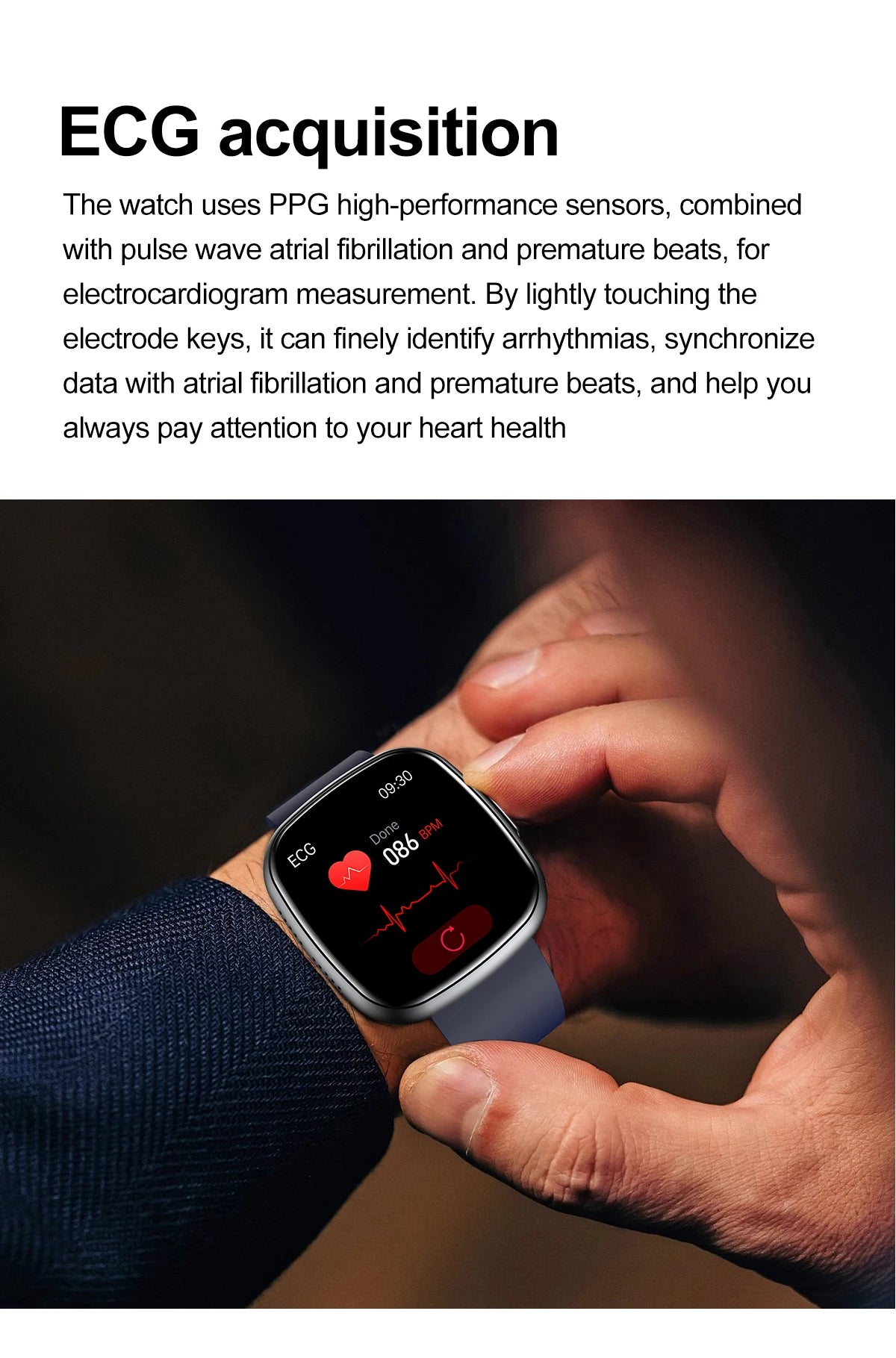 2025 New Accurate Measure Blood oxygen Lipids Uric Acid Smart Watch Men ECG Blood Pressure Health SmartWatches For Android ios