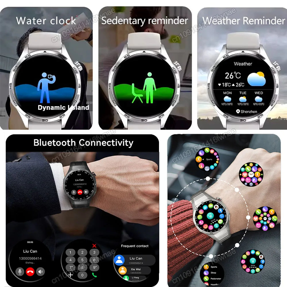 2026 New Smart Watch Men Watch 5 Pro 1.52 AMOLED Screen Bluetooth Call GPS Tracker NFC Heart Rate Dynamic Lsland SmartWatch Hw12