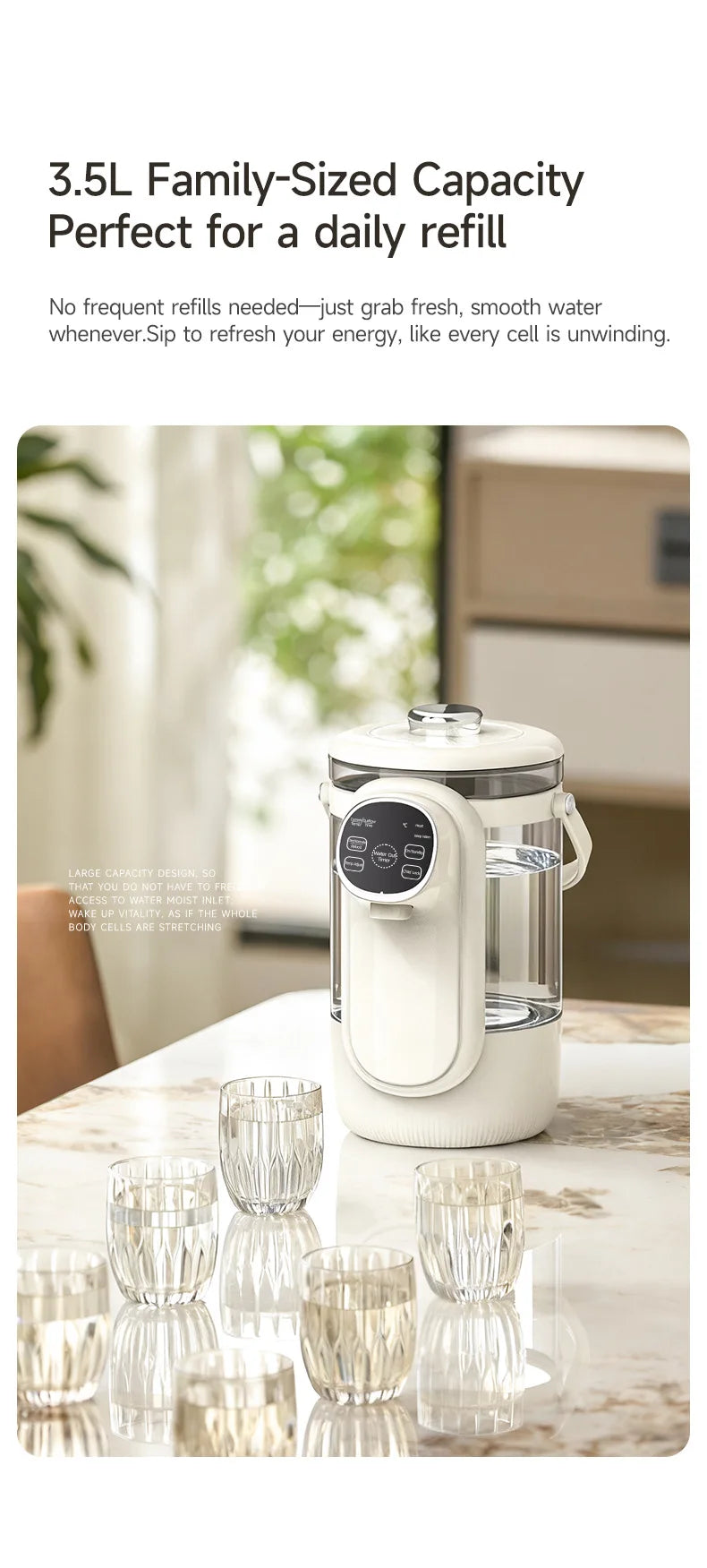 3.5L Electric Kettle Automatic Keep-Warm Electric Pot 12-level Temperature Adjustment Water Kettle Multifunction Water Dispenser