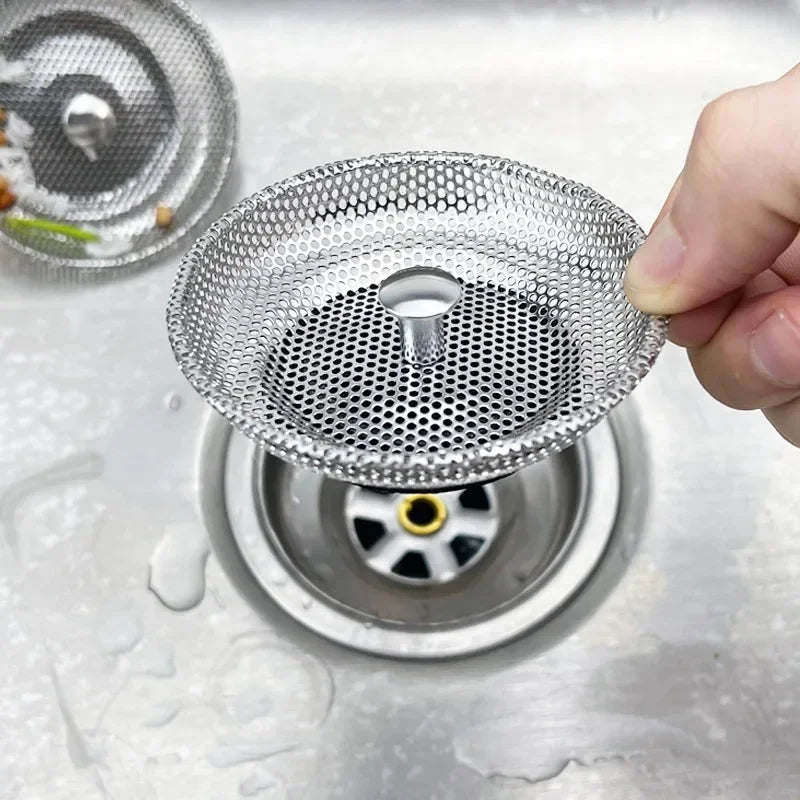 Waste Plug Kitchen Sink Strainer Replacement Basin Drain Filter Stainless Steel Shower Hair Catcher for Bathroom Accessories