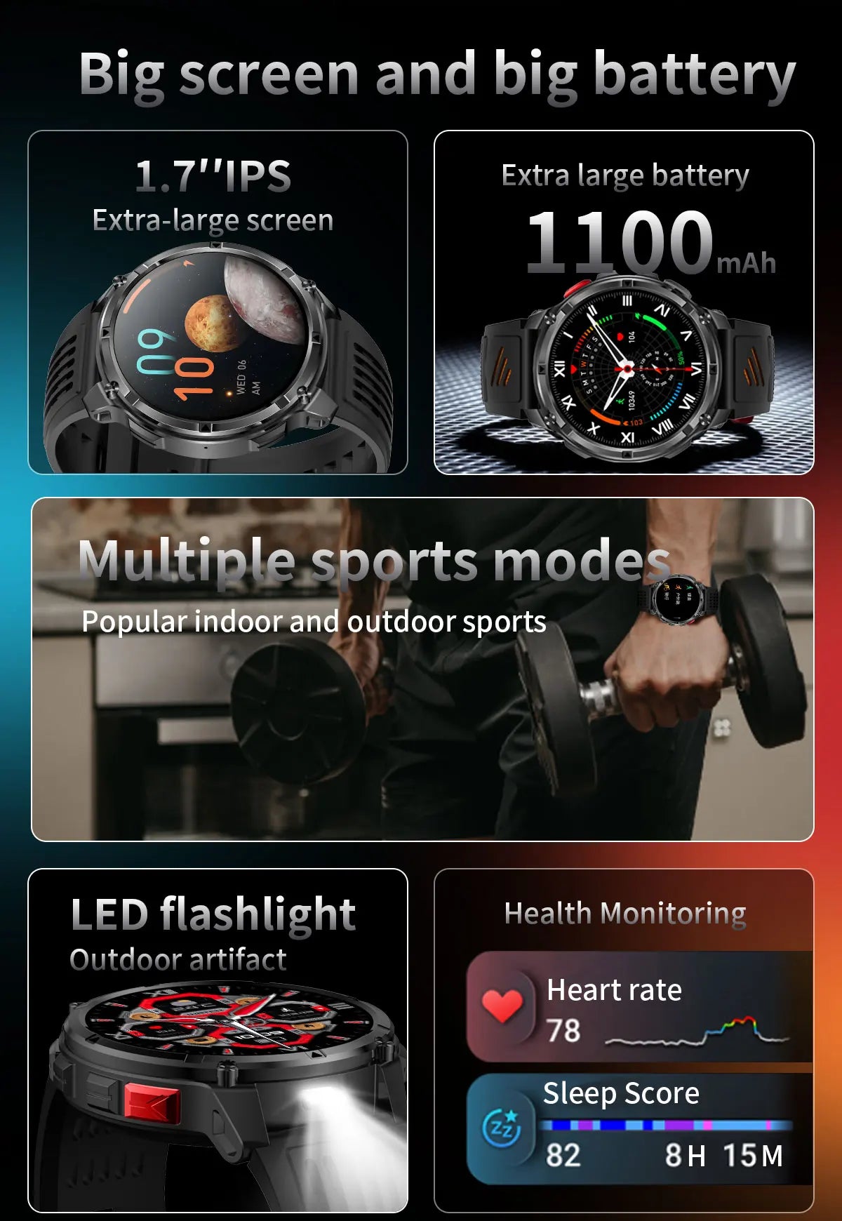 2026 New T-Rex 3 Pro Smart Watch 1100mAh Long Battery Dual-Band GPS 10ATM Waterproof Military Grade Sports Outdoor Smartwatches