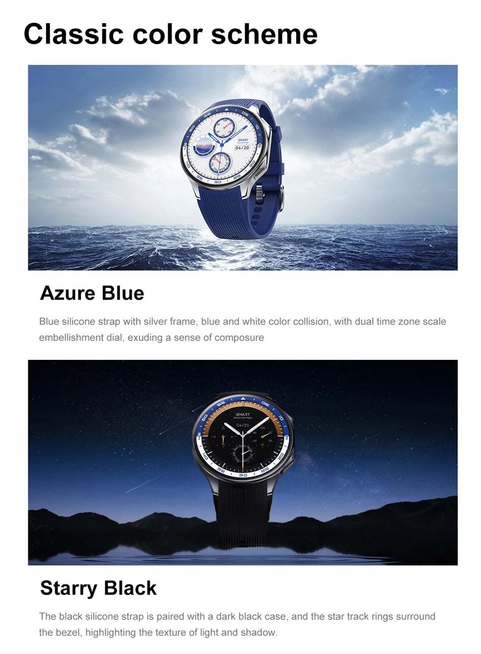 OPPO Watch X Bluetooth Call Smartwatch AMOLED HD Waterproof Men's Sports Watch 3D Visual Surround 4GB RAM Video Playback Watch