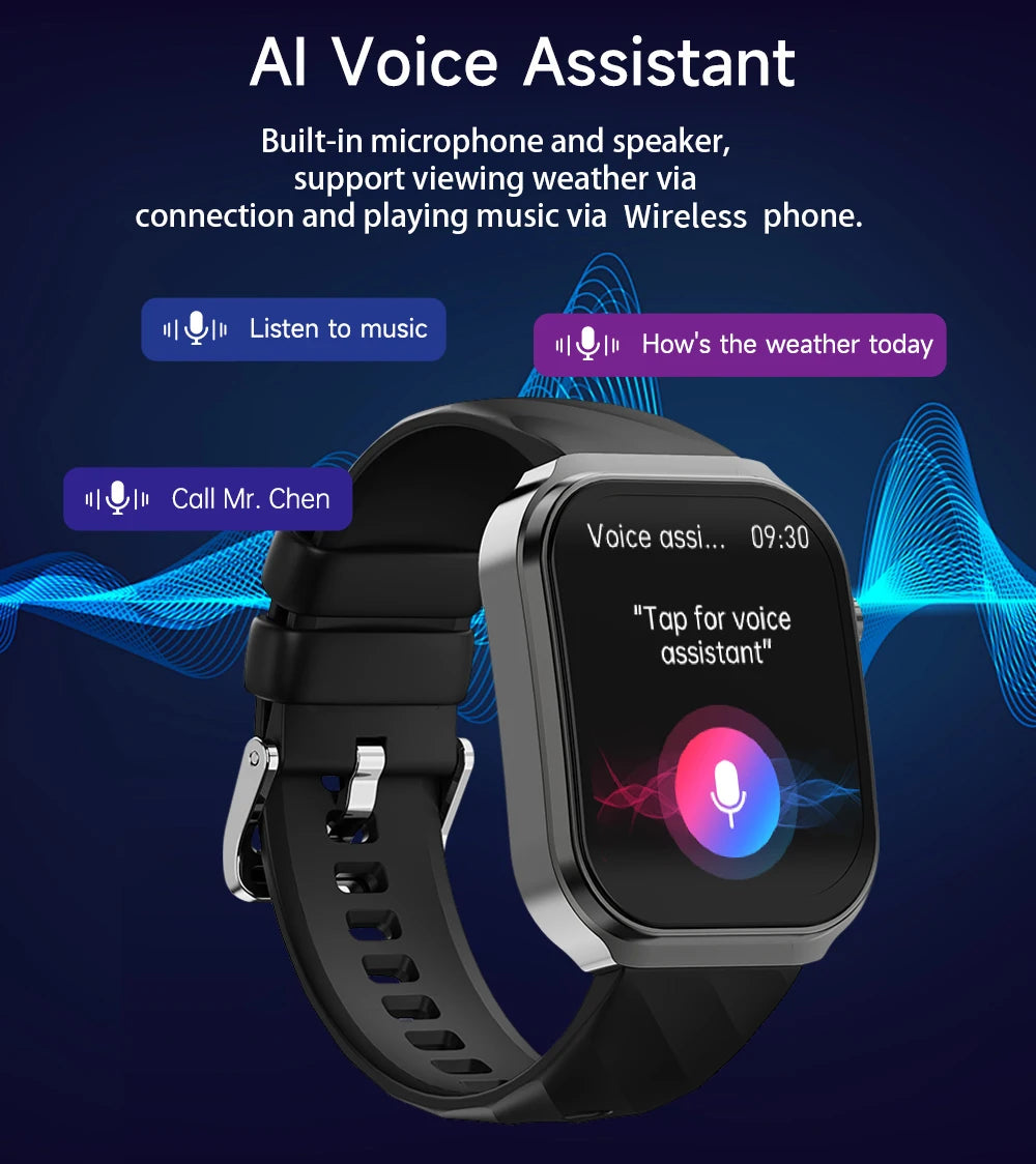 LIGE 2026 New AI Healthy Diagnose Smart Watch Blood Lipid Uric Acid Bluetooth Call Blood Pressure Health Smartwatch Men Women