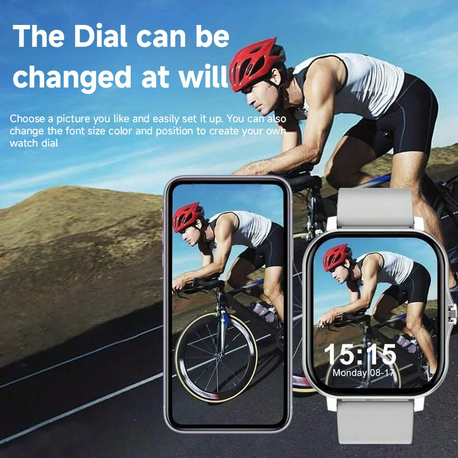 2025 New Smartwatch 1.83''HD Screen Heart Rate/Sleep Monitoring Wireless Bluetooth Call Music Control Smart Watch For Men Women