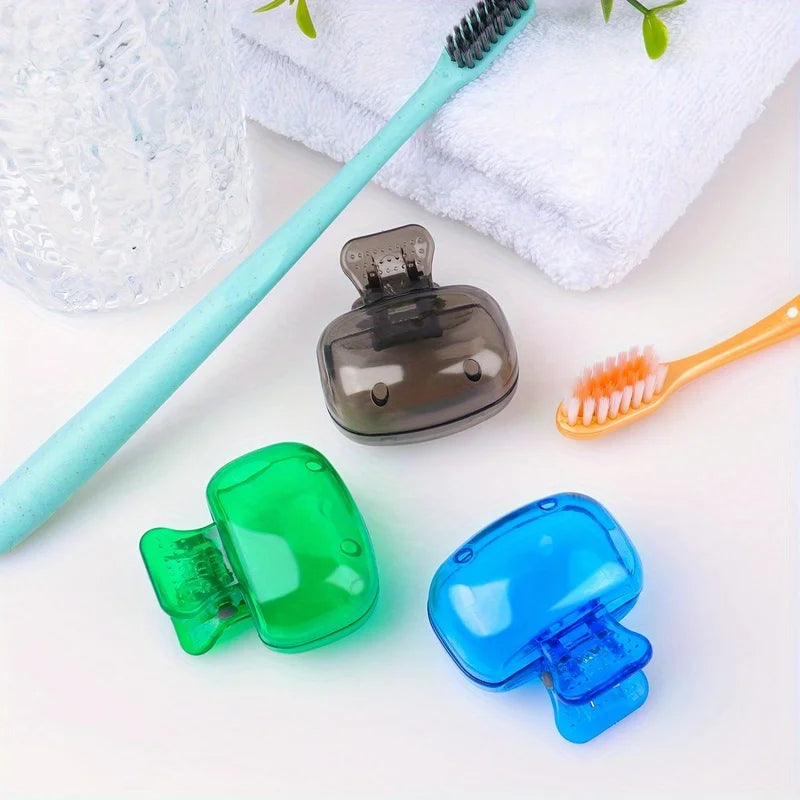 Toothbrush Covers Portable Toothbrush Protector Coverings Clips Tooth Brush Storage Head Cover Cap for Bathroom Home Travel